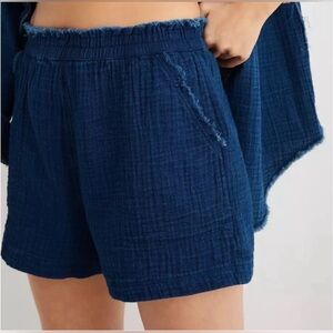 Aerie Gauze Beach Shorts Denim Color Sz Small